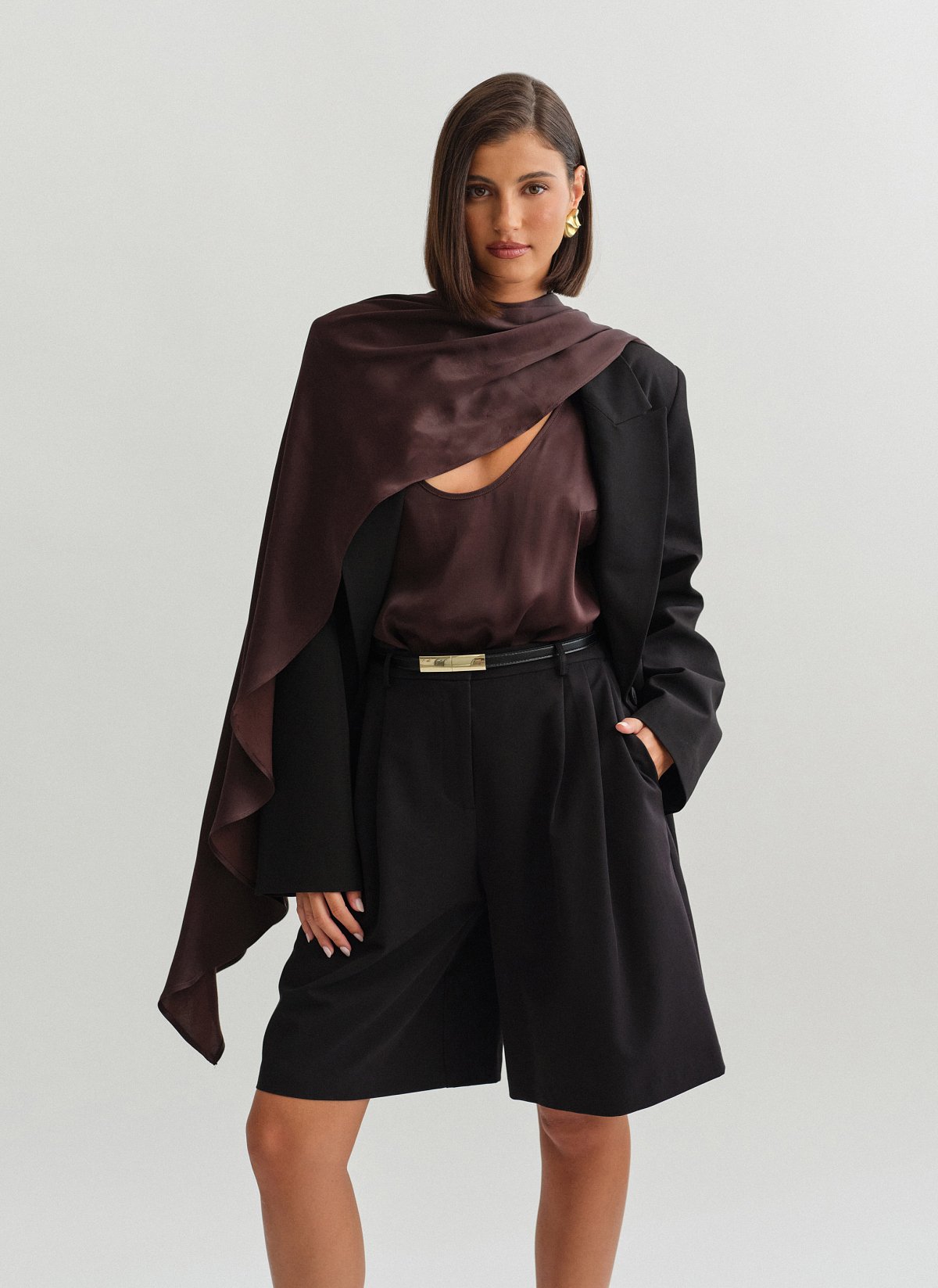 Γυναικείο  oversized μπλέιζερ με τσέπες
