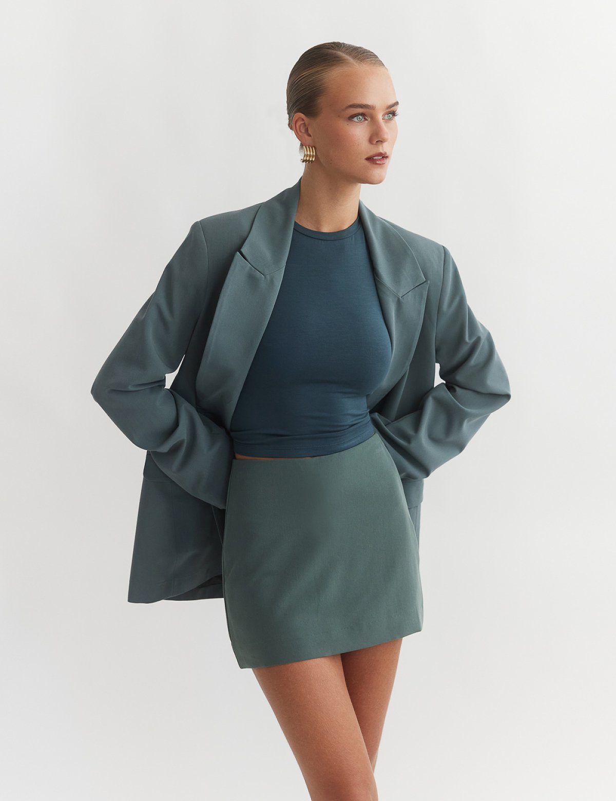 Γυναικείο  oversized μπλέιζερ με τσέπες