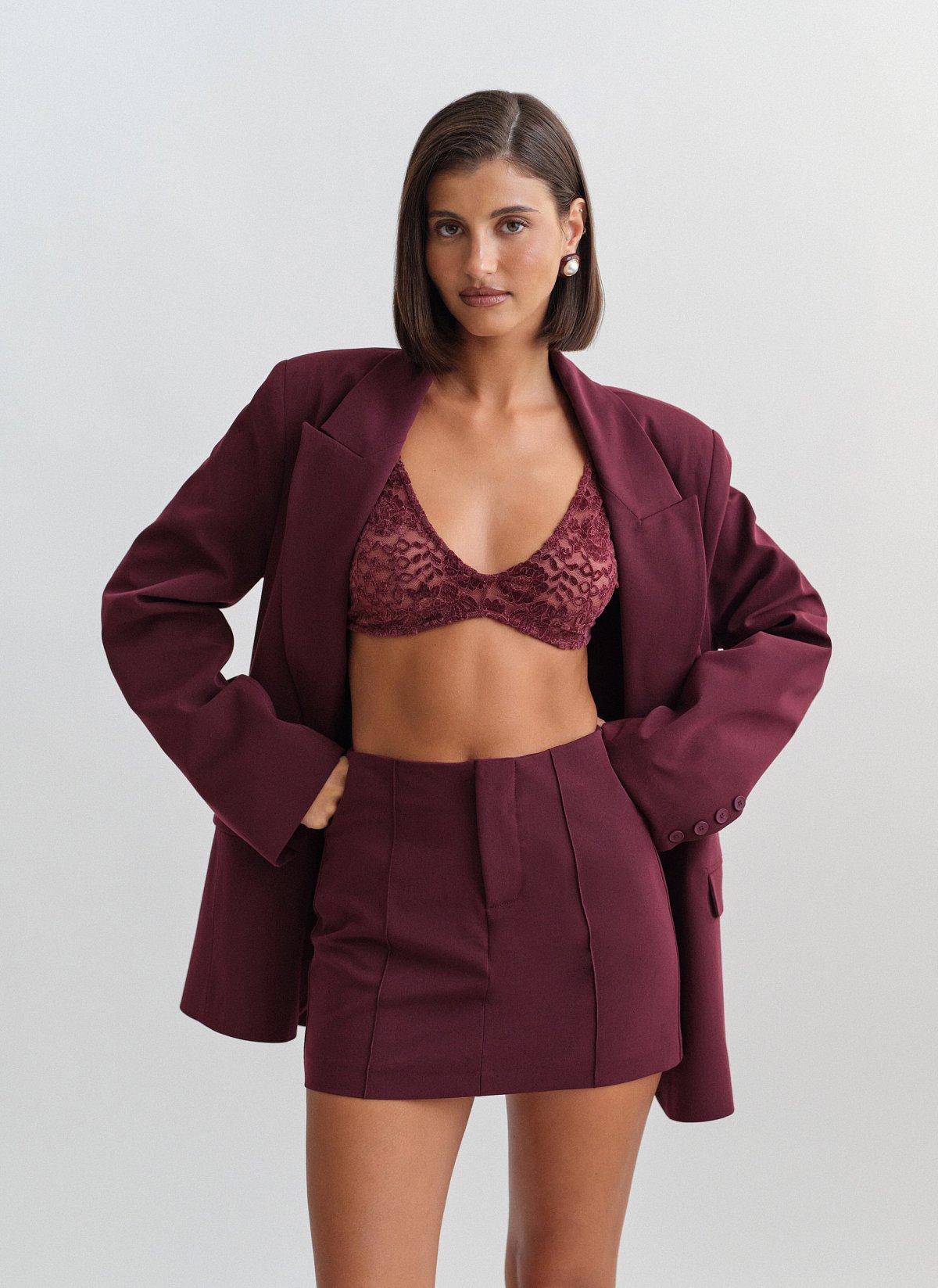 Γυναικείο  oversized μπλέιζερ με τσέπες