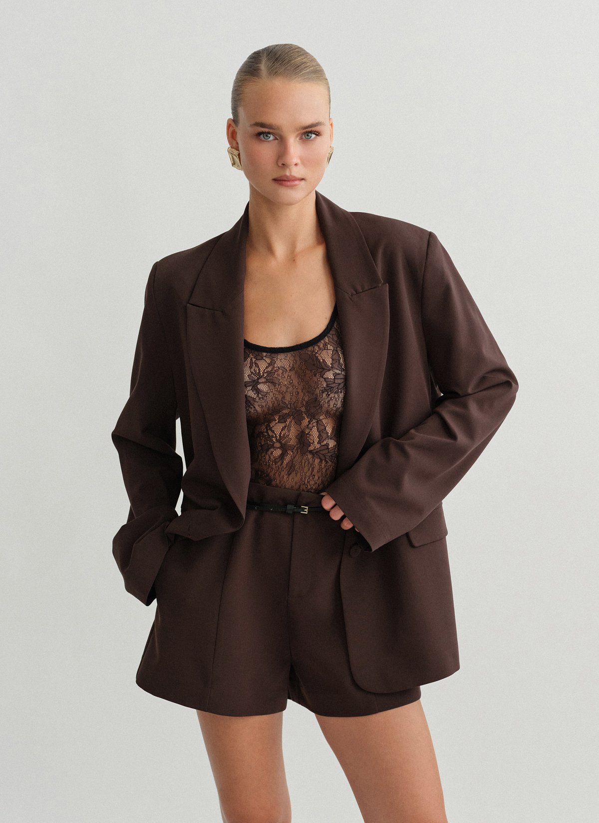 Basic oversized μπλέιζερ-2