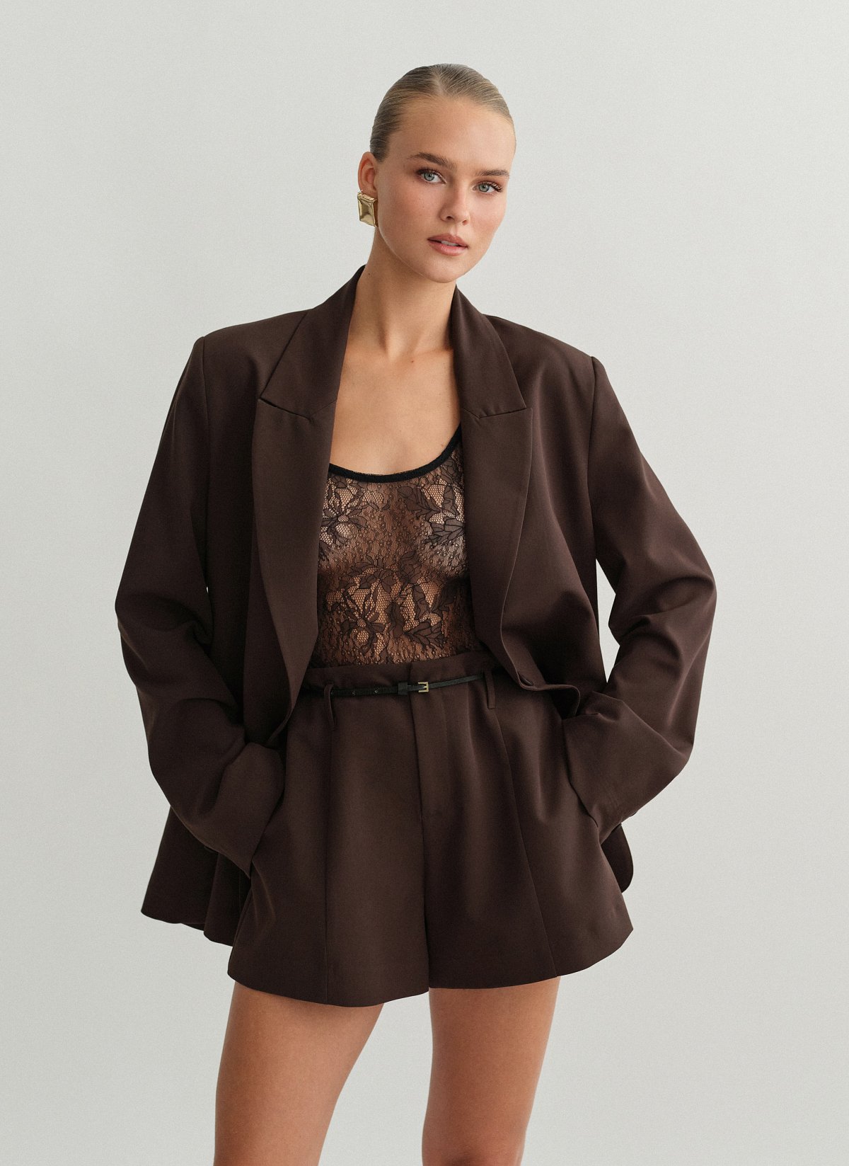 Basic oversized μπλέιζερ-5