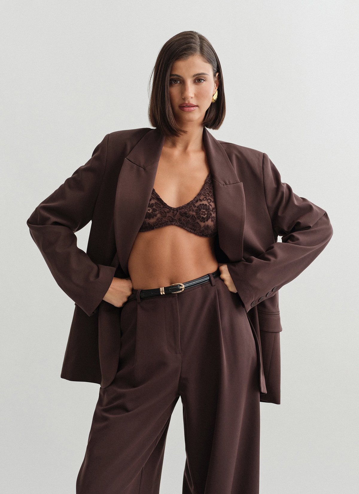 Γυναικείο  oversized μπλέιζερ με τσέπες