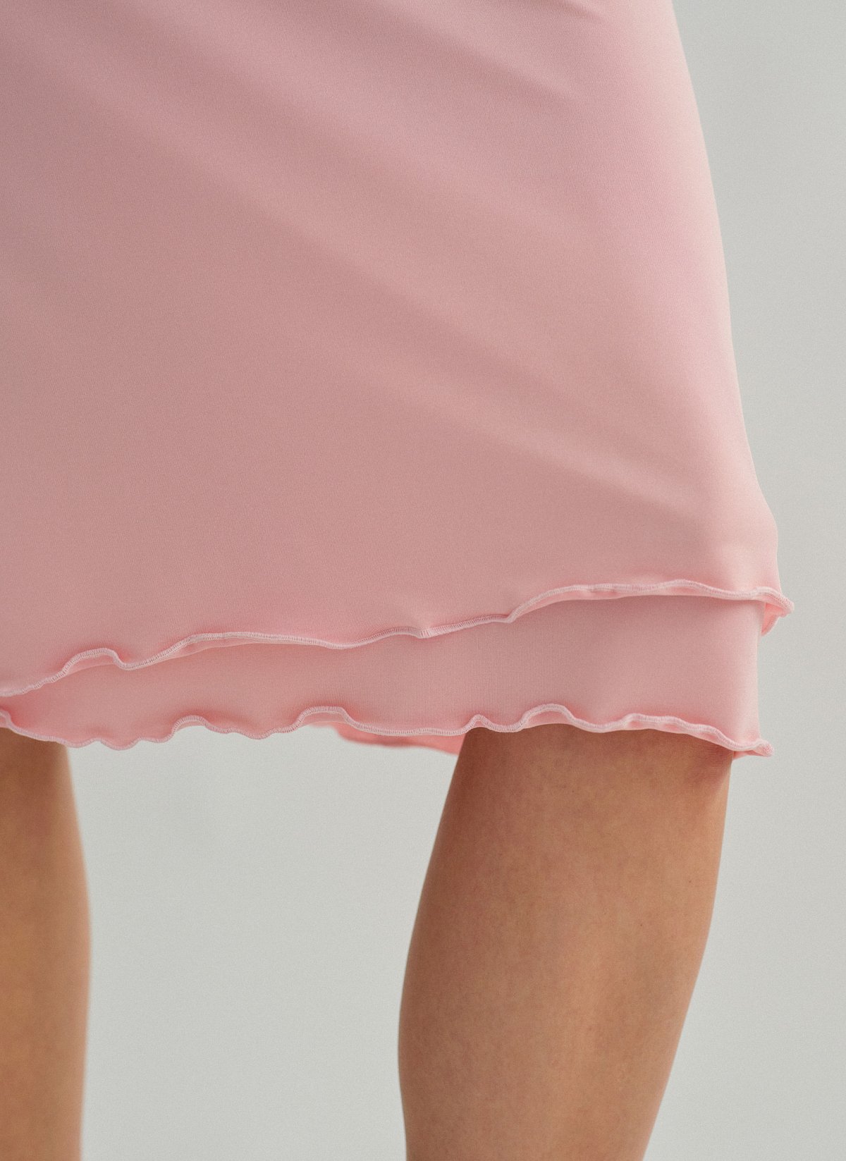 Midi skirt with contrast detail-6