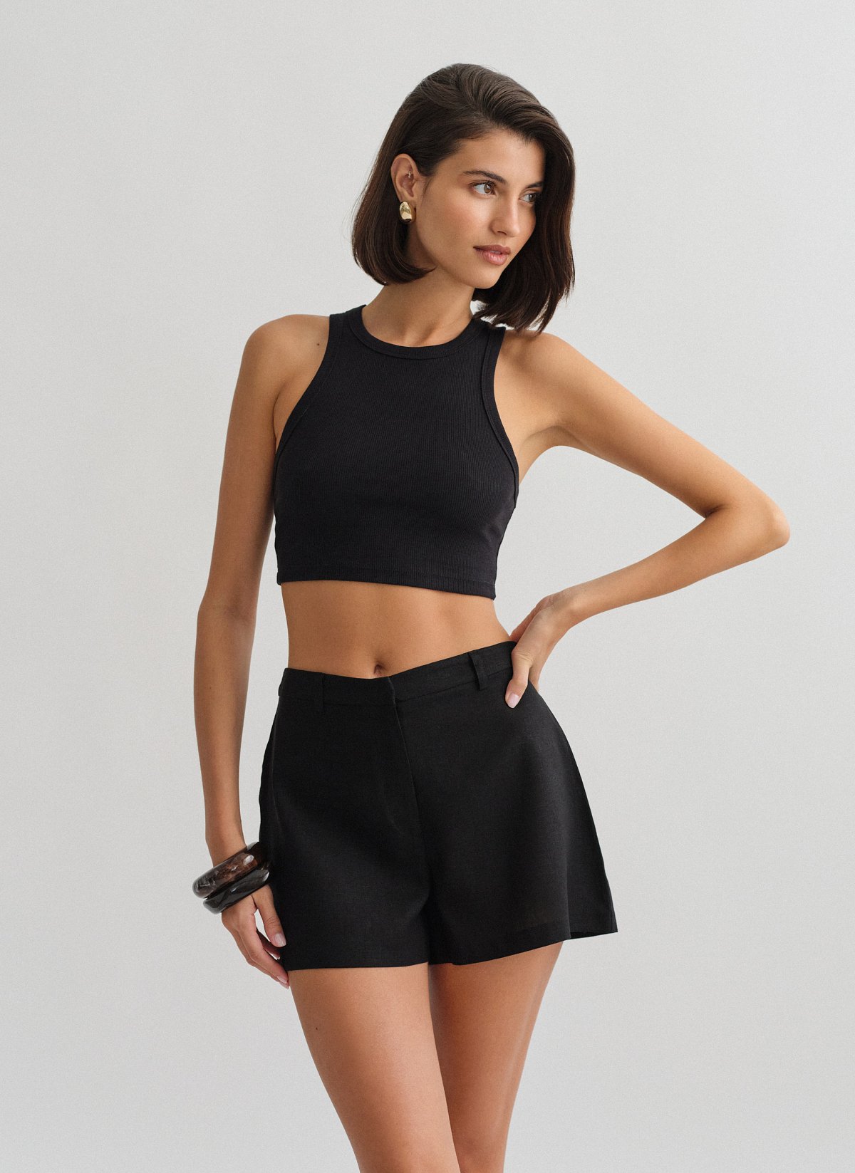 Linen shorts-10