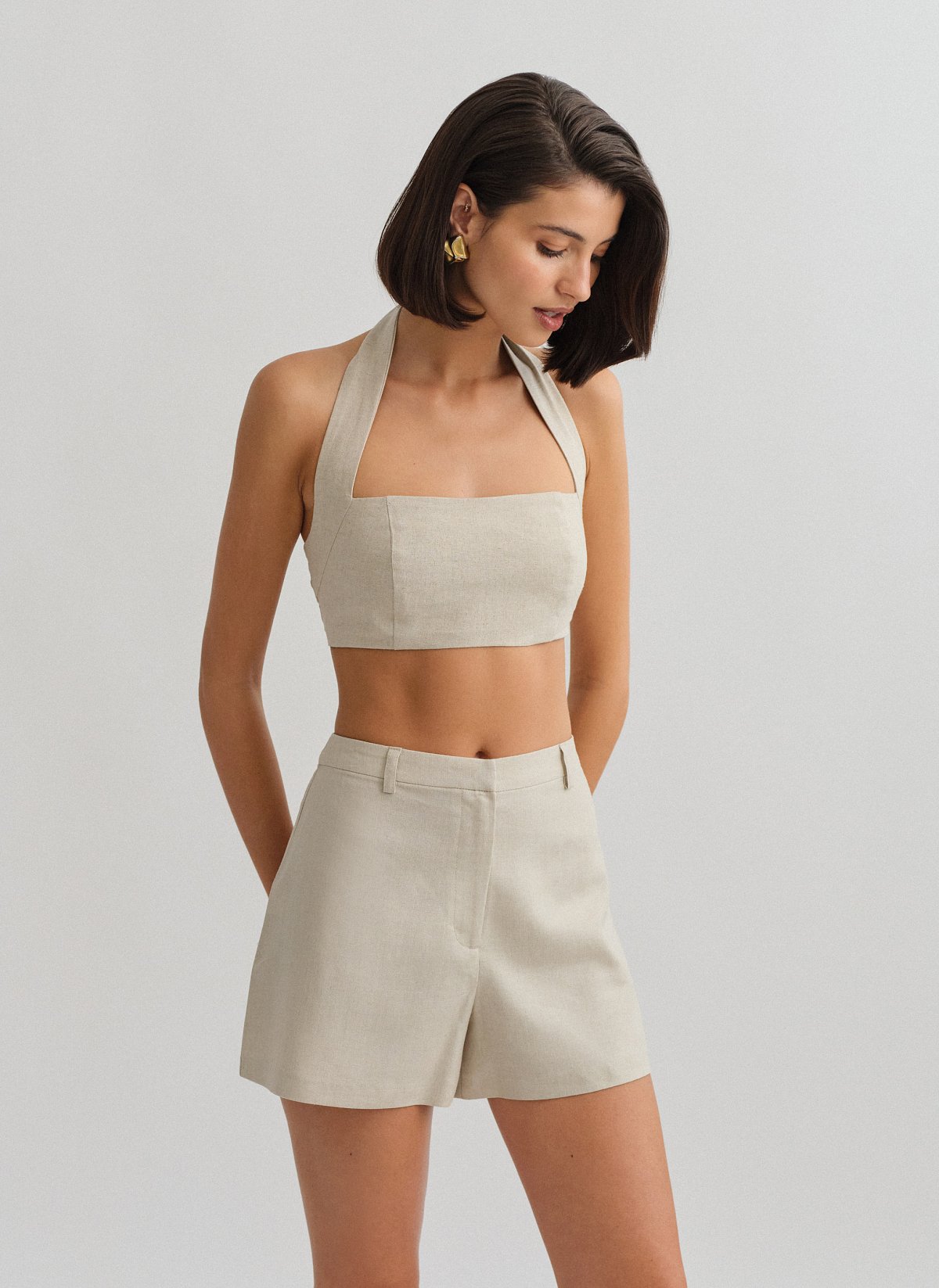Linen shorts-16