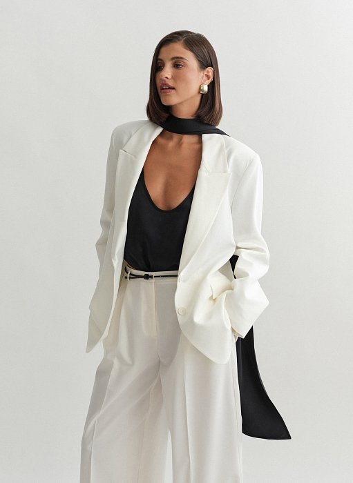 Γυναικείο  oversized μπλέιζερ με τσέπες