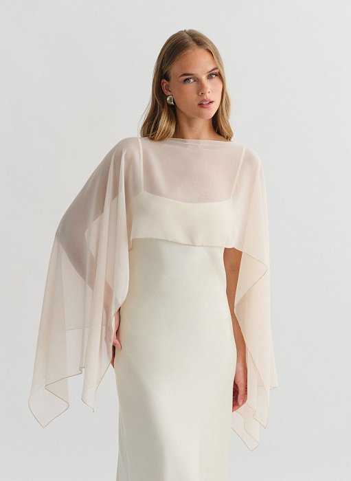 Product: Semi-sheer short cape